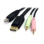 StarTech.com 1,80m 4-in-1 USB DisplayPort KVM-switch Kabel met Audio en Microfoon (DP4N1USB6) thumbnail