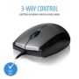 V7 MV3000010-5EC muis Kantoor USB Type-A Optisch 1000 DPI (MV3000010-5EC) thumbnail