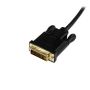 StarTech.com 1,8 m Mini DisplayPort naar DVI actieve adapter kabel mDP naar DVI 1920x1200 zwart (MDP2DVIMM6BS) thumbnail