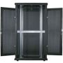 Intellinet 19" serverkast vrijstaand, 42U, 800x1000 mm (breedte x diepte), zwart, bouwpakket (flatpack), max. 1500 kg, meerpuntsdeurslot, 1 slot per zijpaneel, bruikbare diepte 123–773 mm, IP20, staal thumbnail