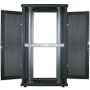 Intellinet 19" serverkast vrijstaand, 42U, 800x1000 mm (breedte x diepte), zwart, bouwpakket (flatpack), max. 1500 kg, meerpuntsdeurslot, 1 slot per zijpaneel, bruikbare diepte 123–773 mm, IP20, staal thumbnail