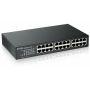 Zyxel GS-1100-24E - Switch - unmanaged - 24 x 10/100/1000 - rack-mountable, desktop, wall-mountable (GS1100-24E-EU0101F) thumbnail