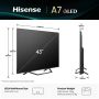 Hisense 43A7Q 109,2 cm (43") 4K Ultra HD Smart TV Wifi Zwart 275 cd/m² (20016297) thumbnail