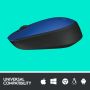 Logitech M171 Blue-K muis Ambidextrous RF Draadloos Optisch 1000 DPI (910-004640) thumbnail