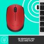 Logitech M171 Red-K muis Ambidextrous RF Draadloos Optisch 1000 DPI (910-004641) thumbnail
