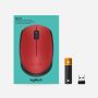 Logitech M171 Red-K muis Ambidextrous RF Draadloos Optisch 1000 DPI (910-004641) thumbnail