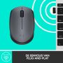 Logitech M170 Grey-K muis Ambidextrous RF Draadloos Optisch 1000 DPI (910-004642) thumbnail
