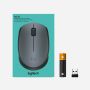 Logitech M170 Grey-K muis Ambidextrous RF Draadloos Optisch 1000 DPI (910-004642) thumbnail