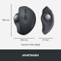 Logitech MX Ergo muis Rechtshandig RF-draadloos + Bluetooth Trackball 440 DPI (910-005179) thumbnail