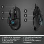 Logitech G G502 Hero muis Rechtshandig USB Type-A Optisch 25600 DPI (910-005470) thumbnail