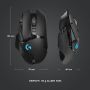Logitech G G502 Lightspeed muis Rechtshandig RF Draadloos 25600 DPI (910-005567) thumbnail