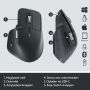 Logitech MX Master 3 muis Rechtshandig RF-draadloos + Bluetooth Laser 4000 DPI (910-005694) thumbnail