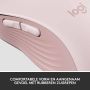 Logitech Signature M650 Draadloze Muis - Voor kleine tot middelgrote handen, 2 jaar batterijduur, stil klikken, aanpasbare zijknoppen, Bluetooth, compatibel met meerdere apparaten - Roze (910-006254) thumbnail