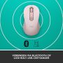 Logitech Signature M650 Draadloze Muis - Voor kleine tot middelgrote handen, 2 jaar batterijduur, stil klikken, aanpasbare zijknoppen, Bluetooth, compatibel met meerdere apparaten - Roze (910-006254) thumbnail