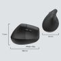 Logitech Lift for Business muis Linkshandig RF-draadloos + Bluetooth Optisch 4000 DPI (910-006495) thumbnail