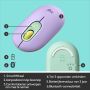 Logitech POP Mouse muis Ambidextrous RF-draadloos + Bluetooth Optisch 4000 DPI (910-006547) thumbnail