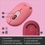 Logitech POP Mouse muis Ambidextrous RF-draadloos + Bluetooth Optisch 4000 DPI (910-006548) thumbnail