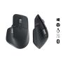 Logitech MX Master 3S muis Rechtshandig RF-draadloos + Bluetooth Laser 8000 DPI (910-006559) thumbnail