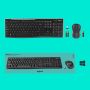 Logitech Wireless Combo MK270 toetsenbord Inclusief muis RF Draadloos QWERTY US International Zwart, Zilver (920-004508) thumbnail