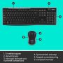 Logitech Wireless Combo MK270 toetsenbord Inclusief muis USB QWERTY Engels Zwart (920-004523) thumbnail