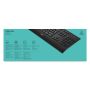 Logitech K280E Pro f/ Business toetsenbord USB QWERTY US International Zwart (920-005217) thumbnail