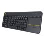 Logitech K400 Plus Tv toetsenbord RF Draadloos QWERTY Scandinavisch Zwart (920-007141) thumbnail