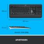 Logitech Advanced MK540 toetsenbord Inclusief muis USB QWERTY US International Zwart, Wit (920-008685) thumbnail