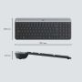 Logitech MK470 toetsenbord Inclusief muis Universeel RF Draadloos QWERTY US International Grafiet (920-009204) thumbnail