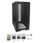 StarTech.com 4 Post 25U Netwerkkast, Vergrendelbare 19" Patchkast voor Computer / AV / IT / Data Apparatuur, Server Rack voor Bureau/Thuis met Wielen & Verstelbare Montagerails (RK2537BKM) thumbnail