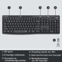 Logitech MK295 Silent Wireless Combo toetsenbord Inclusief muis USB QWERTY US International Grafiet (920-009800) thumbnail