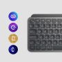 Logitech MX Keys Mini toetsenbord RF-draadloos + Bluetooth QWERTY Engels Grafiet (920-010495) thumbnail