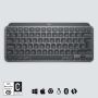 Logitech MX Keys Mini toetsenbord RF-draadloos + Bluetooth QWERTY Engels Grafiet (920-010495) thumbnail