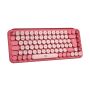 Logitech POP Keys Wireless Mechanical Keyboard With Emoji Keys toetsenbord RF-draadloos + Bluetooth QWERTY Scandinavisch Bordeaux rood, Roze, Roze (920-010733) thumbnail