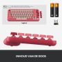 Logitech POP Keys Wireless Mechanical Keyboard With Emoji Keys toetsenbord Universeel Bluetooth QWERTY Engels Roze (920-010737) thumbnail