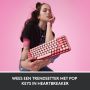 Logitech POP Keys Wireless Mechanical Keyboard With Emoji Keys toetsenbord Universeel Bluetooth QWERTY Engels Roze (920-010737) thumbnail
