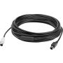 Logitech GROUP 10m Extender Cable PS/2-kabel 6-p Mini-DIN Zwart (939-001487) thumbnail