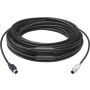 Logitech GROUP 15m Extender Cable PS/2-kabel 6-p Mini-DIN Zwart (939-001490) thumbnail