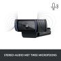 Logitech Hd Pro C920 webcam 3 MP 1920 x 1080 Pixels USB 2.0 Zwart (960-001055) thumbnail