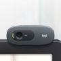 Logitech C270 HD webcam 3 MP 1280 x 720 Pixels USB 2.0 Zwart (960-001063) thumbnail