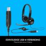 Logitech H390 USB Computer Headset Met rijke digitale audio en knoppen op de draad (981-000406) thumbnail