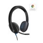 Logitech H540 USB Computer Headset Met high-definition geluid en knoppen op het oorstuk (981-000480) thumbnail