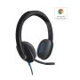 Logitech H540 USB Computer Headset Met high-definition geluid en knoppen op het oorstuk (981-000480) thumbnail