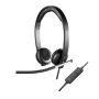 Logitech H650e Headset Bedraad Hoofdband Kantoor/callcenter USB Type-A Zwart, Zilver (981-000519) thumbnail