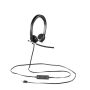 Logitech H650e Headset Bedraad Hoofdband Kantoor/callcenter USB Type-A Zwart, Zilver (981-000519) thumbnail
