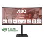 AOC E4 CU34E4CV computer monitor 86,4 cm (34") 3440 x 1440 Pixels UltraWide Quad HD LCD Zwart (CU34E4CV) thumbnail