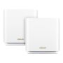 ASUS ZenWiFi AX XT8 (W-2-PK) draadloze router Gigabit Ethernet Tri-band (2.4 GHz / 5 GHz / 5 GHz) Wit thumbnail