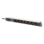 Digitus Stopcontactstrip 7-voudig 19" 1HE 2m Zwart (DN-95441) thumbnail