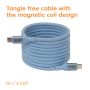 CLUB3D USB-C® Magnetic-Coil 240W PD3.1 Blue Cable 2m / 6.56ft Fast Charging (CAC-3030) thumbnail