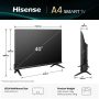 Hisense 40A4Q 101,6 cm (40") Full HD Smart TV Wifi Zwart 200 cd/m² (20016099) thumbnail