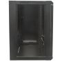 Intellinet 19" netwerkkast wand (standaard), 15U, 450 mm diep, zwart, bouwpakket, max. 60 kg, bruikbare diepte 260–350 mm, metalen & glazen deur, afneembare zijpanelen, montagemateriaal niet inbegrepen (711937) thumbnail